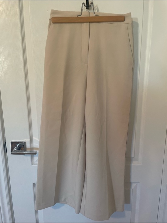 Zara Pants - Zara Wide-Leg Trousers in Light Beige